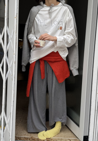 Лонгслів оверсайз "THE LOVE" молочний